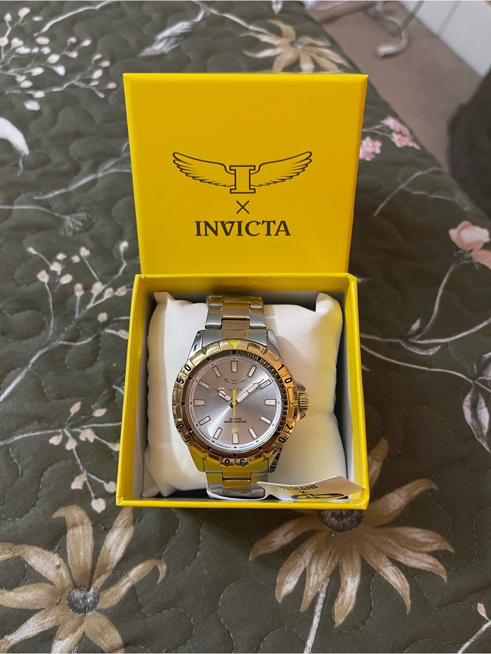Invicta Two-Tone Silver and Gold Men's Bracelet Watch with Silver Dial